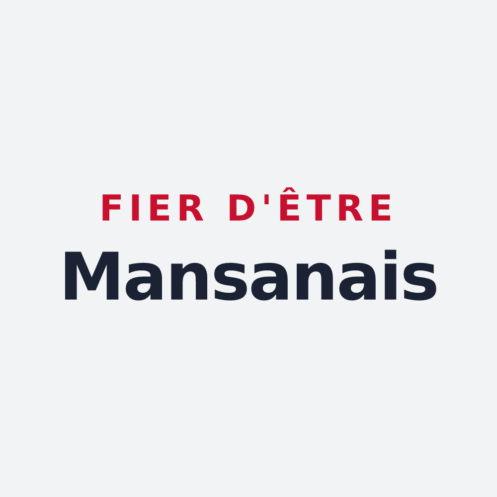 Poster « Fier d'être Mansanais » — design pour Mansan