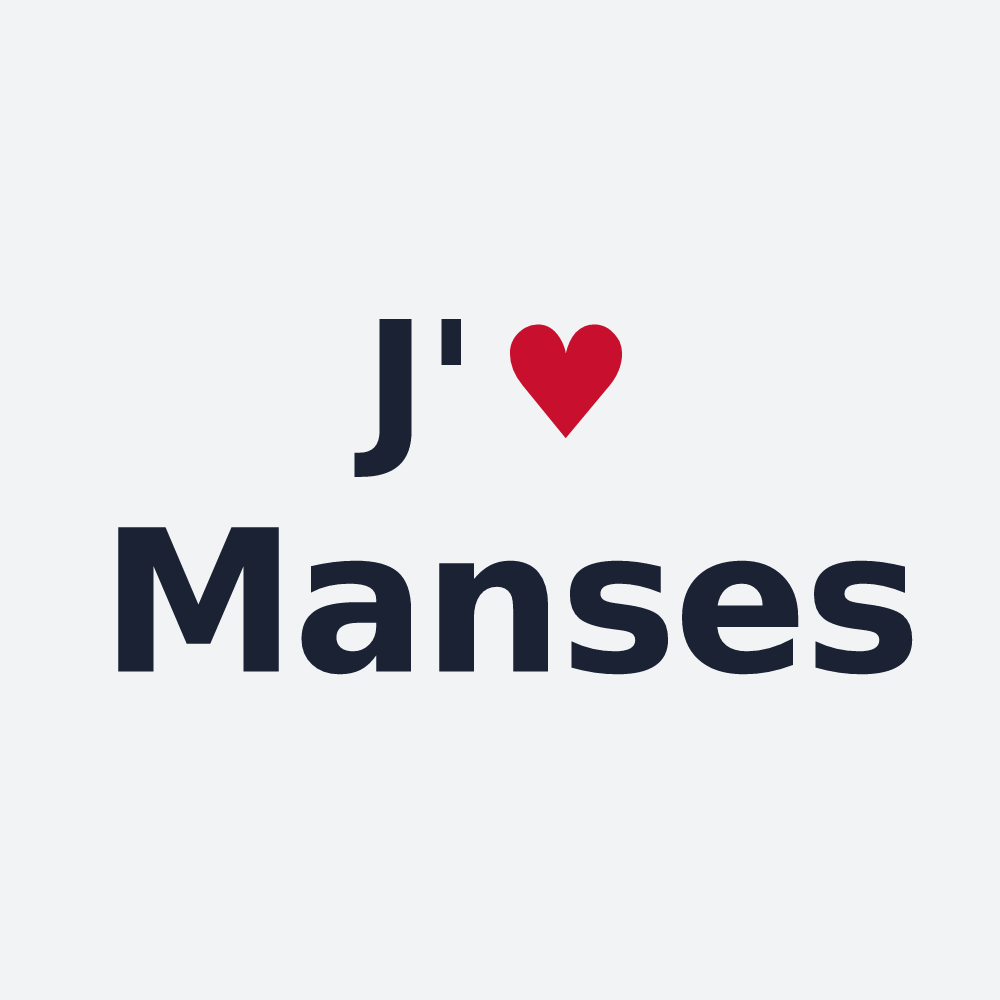 Poster personnalisé Manses — design J'aime Manses