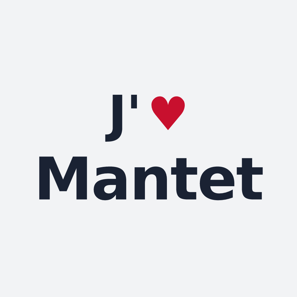 Poster personnalisé Mantet — design J'aime Mantet