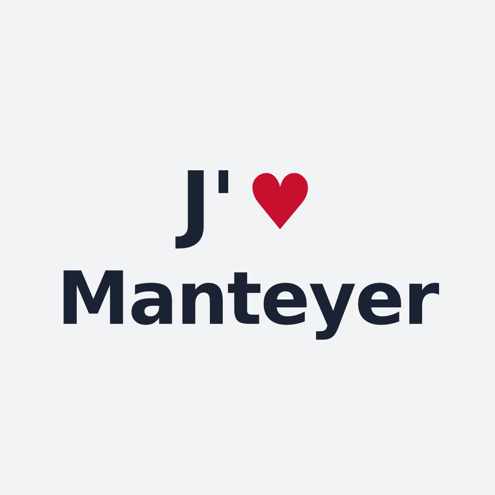 Poster personnalisé Manteyer — design J'aime Manteyer
