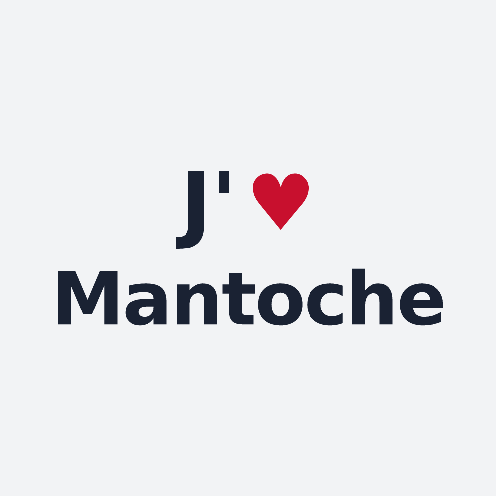 Poster personnalisé Mantoche — design J'aime Mantoche