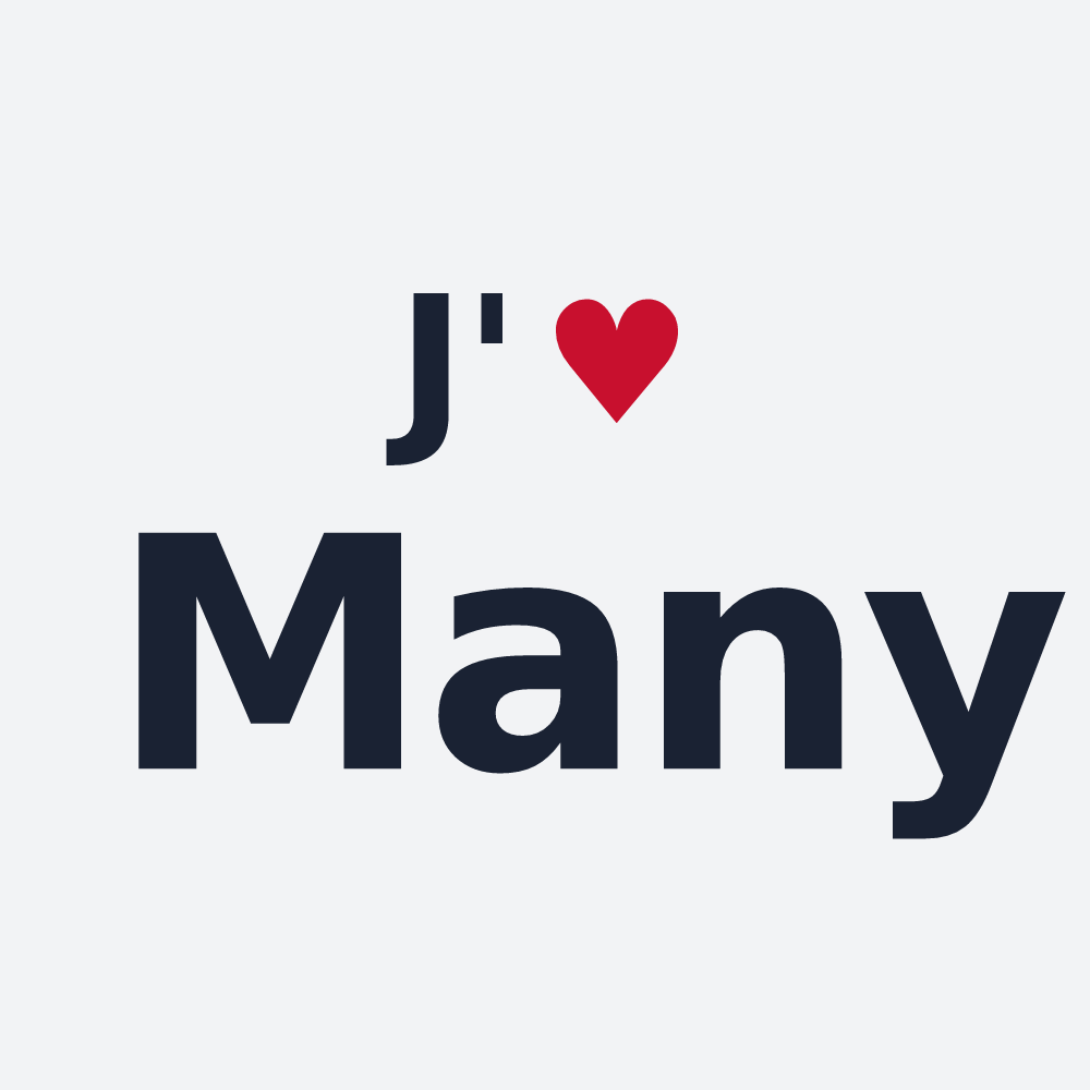 Poster personnalisé Many — design J'aime Many