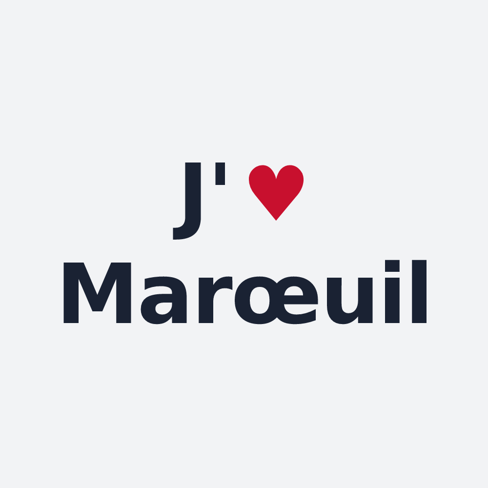 Poster personnalisé Marœuil — design « J'aime Marœuil » imprimé sur le poster