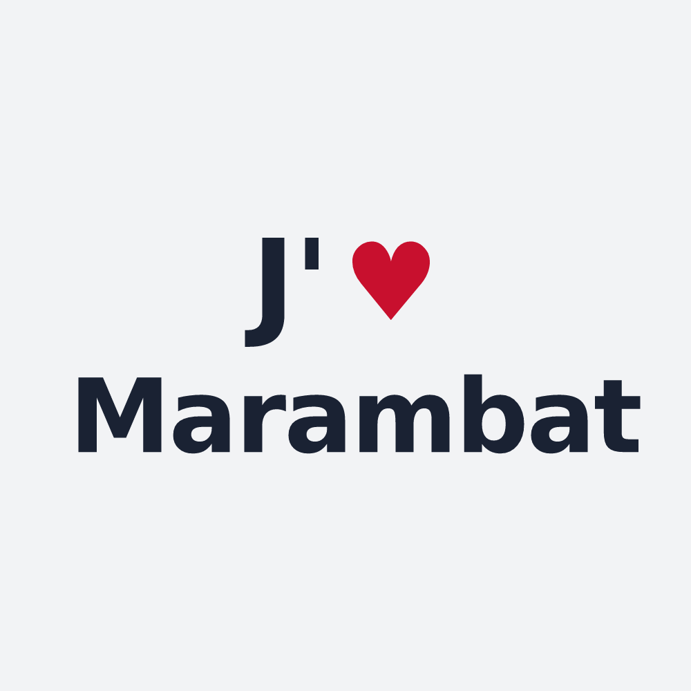 Poster personnalisé Marambat — design J'aime Marambat