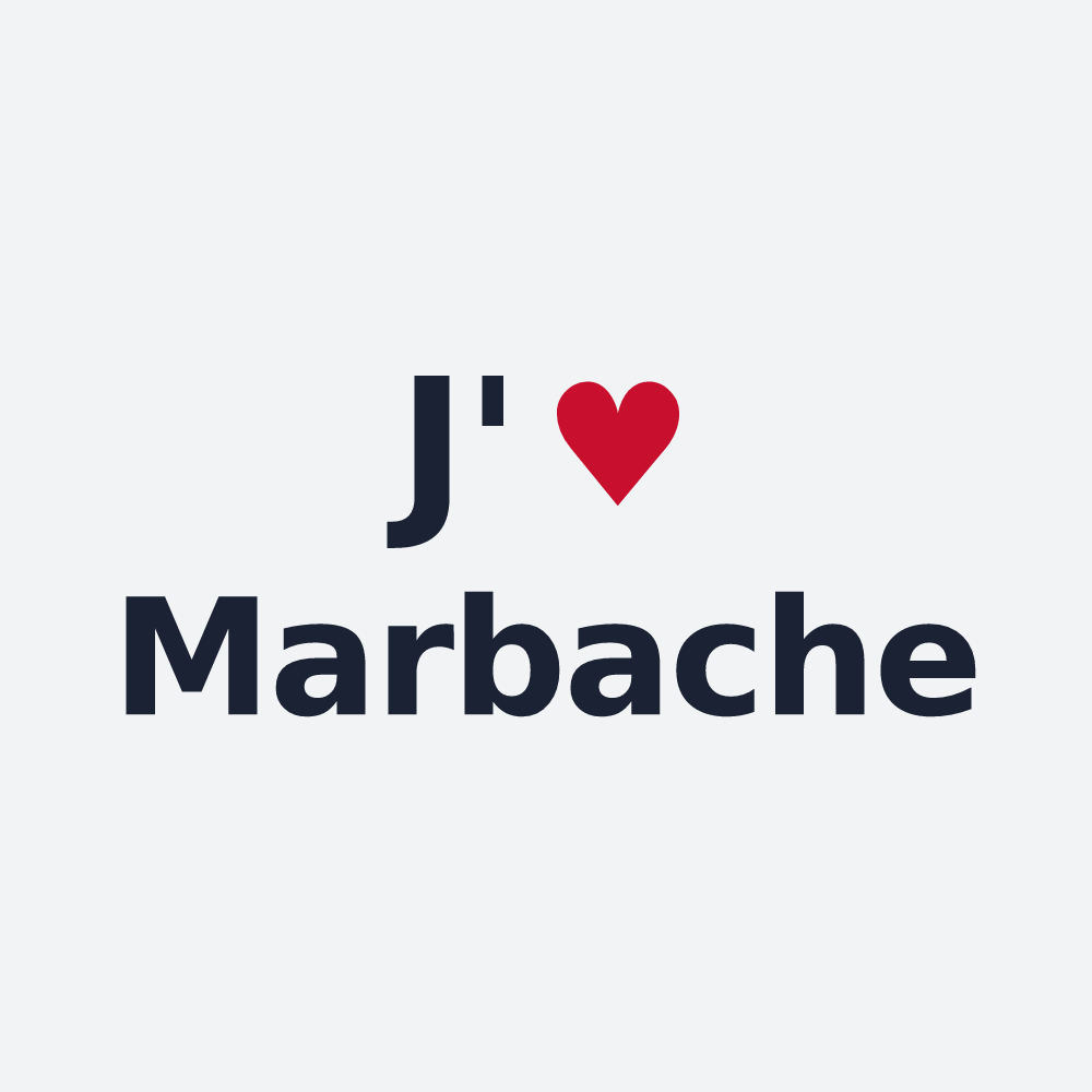 Poster personnalisé Marbache — design J'aime Marbache