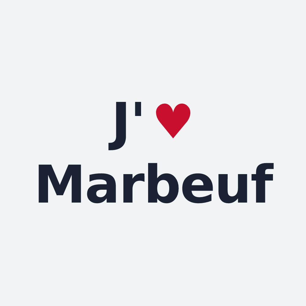 Poster personnalisé Marbeuf — design « J'aime Marbeuf » imprimé sur le poster