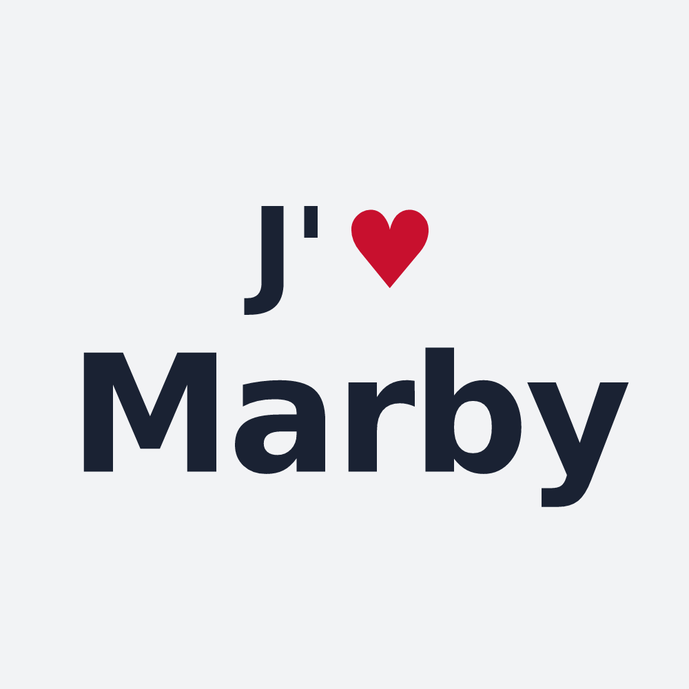 Poster personnalisé Marby — design J'aime Marby