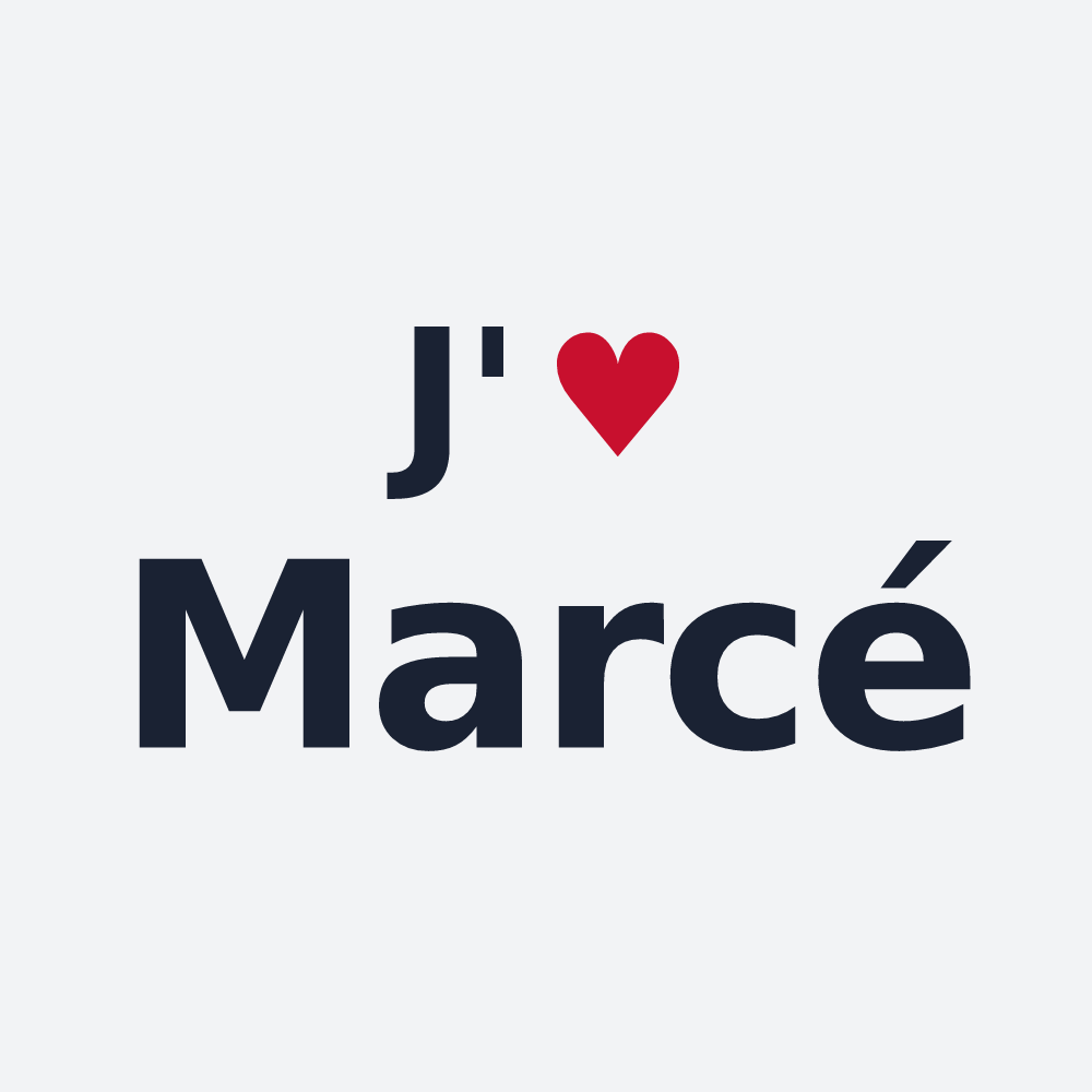Poster personnalisé Marcé — design J'aime Marcé