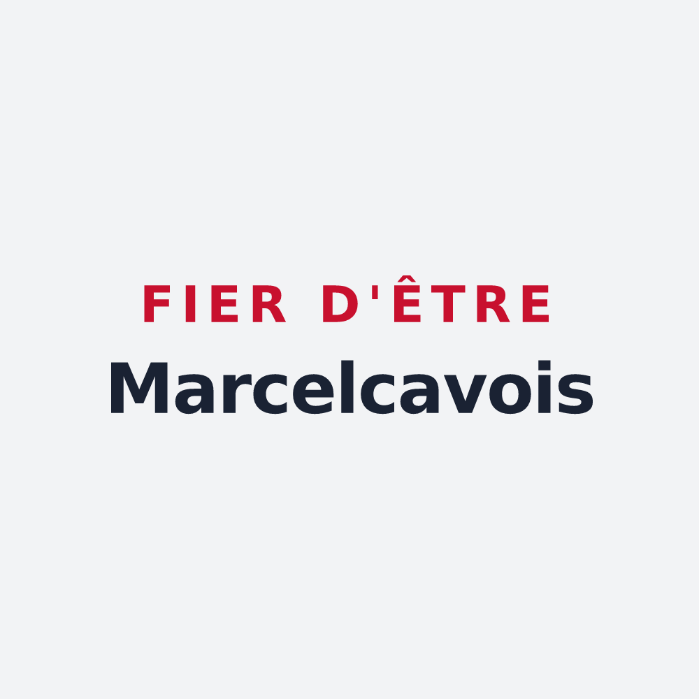 Poster « Fier d'être Marcelcavois » — design pour Marcelcave