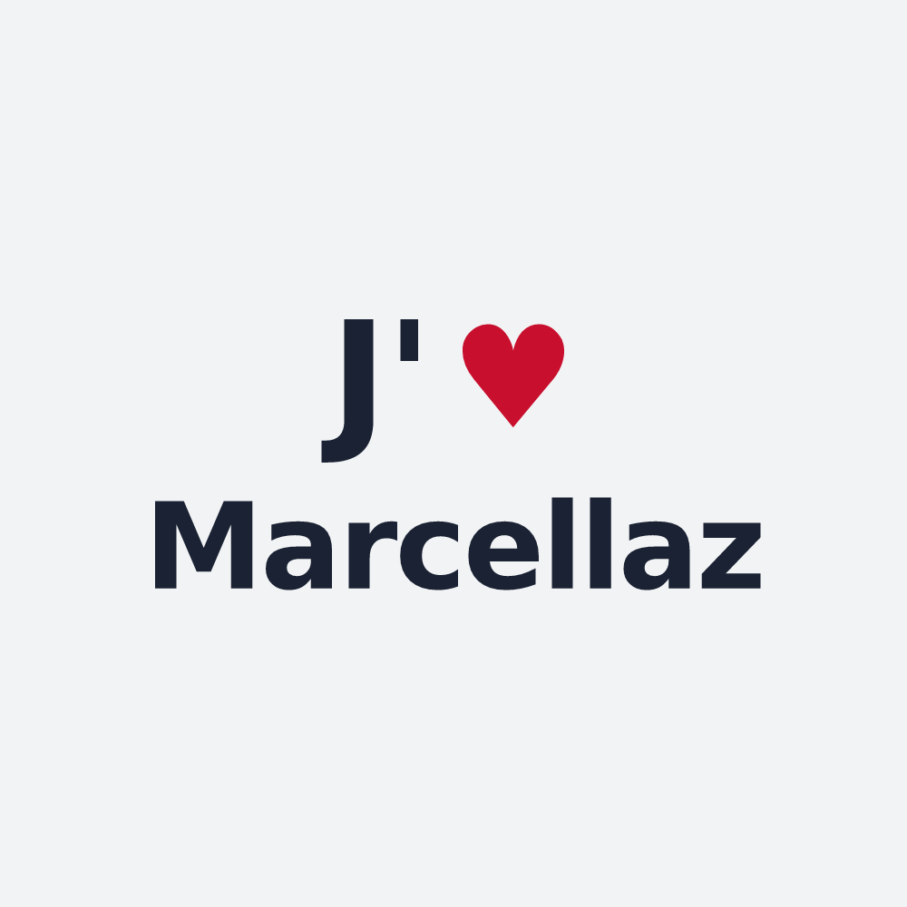 Poster personnalisé Marcellaz — design J'aime Marcellaz