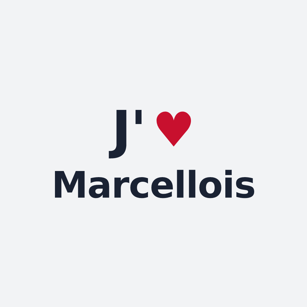 Poster personnalisé Marcellois — design « J'aime Marcellois » imprimé sur le poster