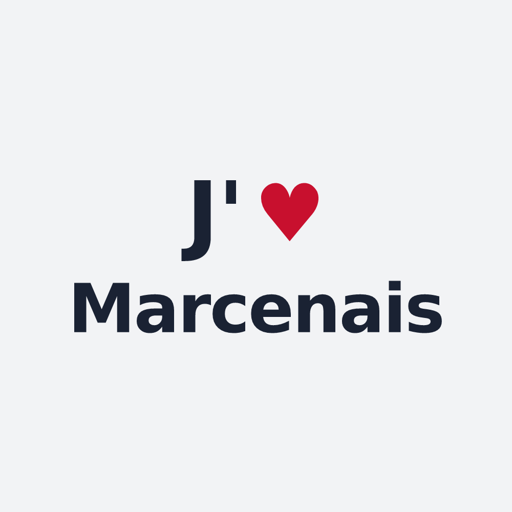 Poster personnalisé Marcenais — design J'aime Marcenais