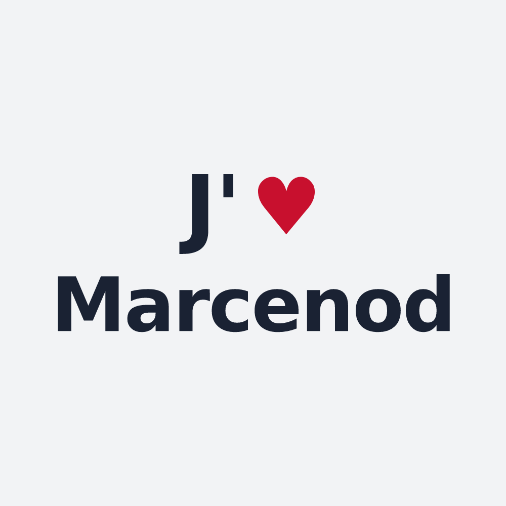 Poster personnalisé Marcenod — design J'aime Marcenod