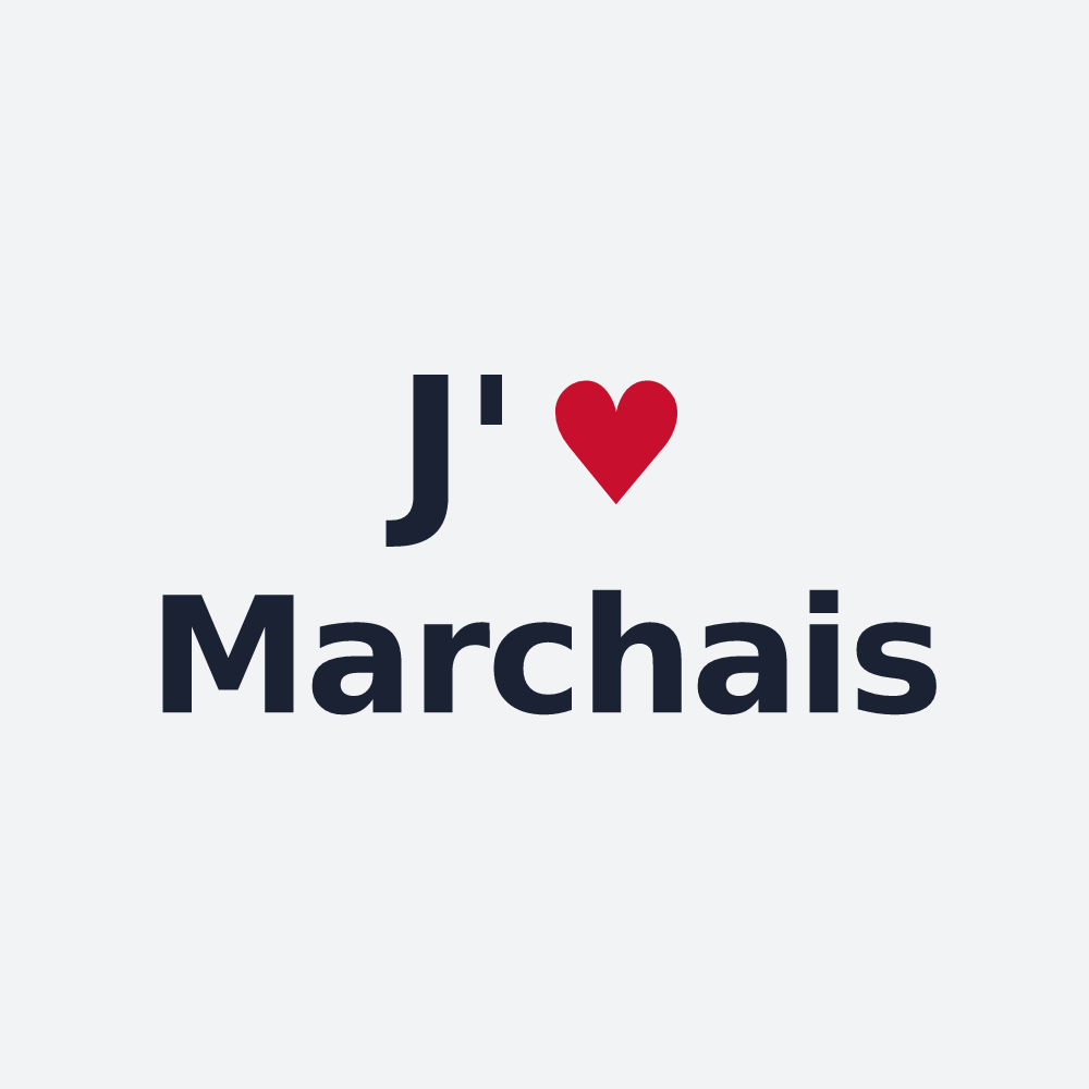 Poster personnalisé Marchais — design J'aime Marchais