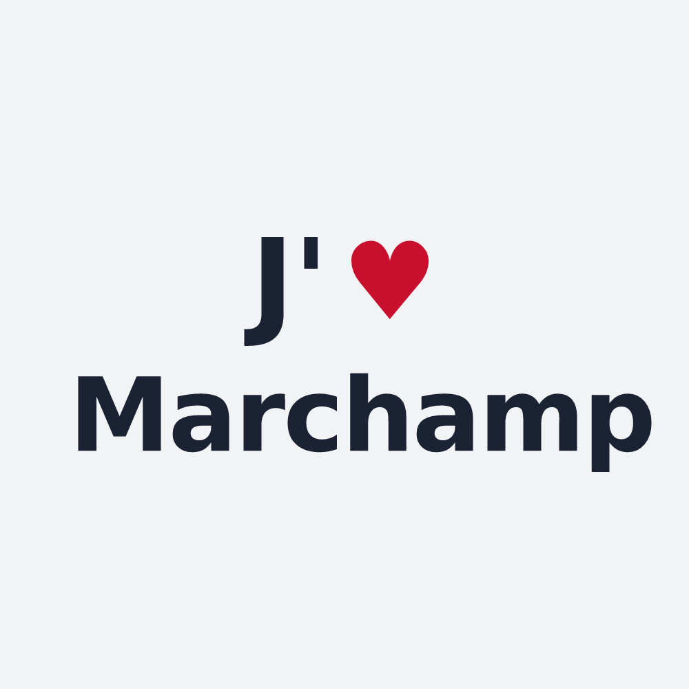 Poster personnalisé Marchamp — design J'aime Marchamp