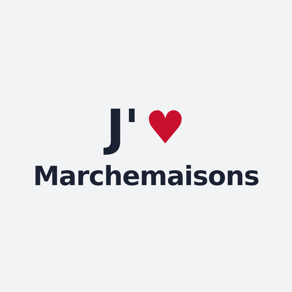 Poster personnalisé Marchemaisons — design « J'aime Marchemaisons » imprimé sur le poster