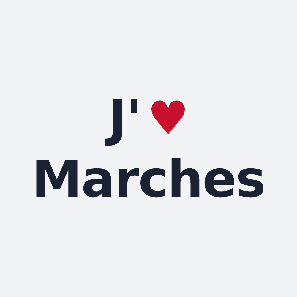 Poster personnalisé Marches — design J'aime Marches