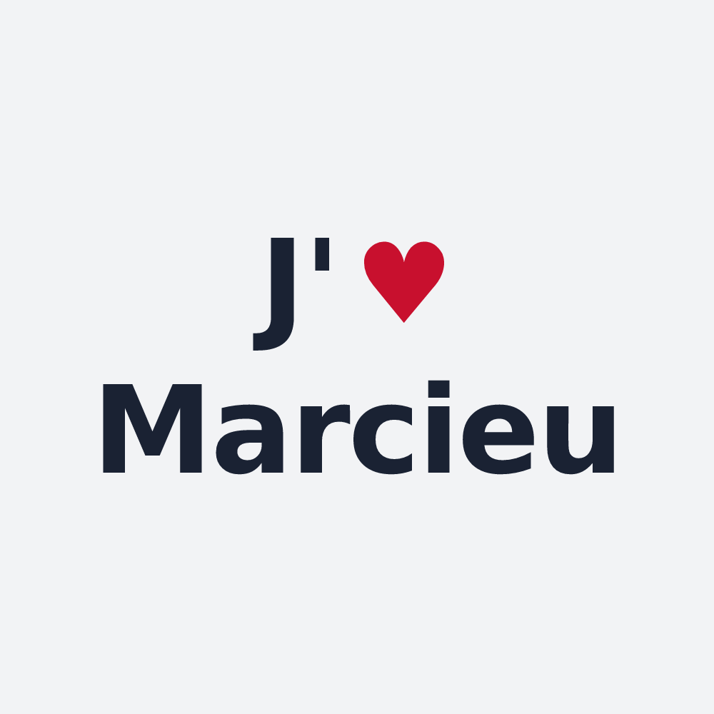 Poster personnalisé Marcieu — design J'aime Marcieu
