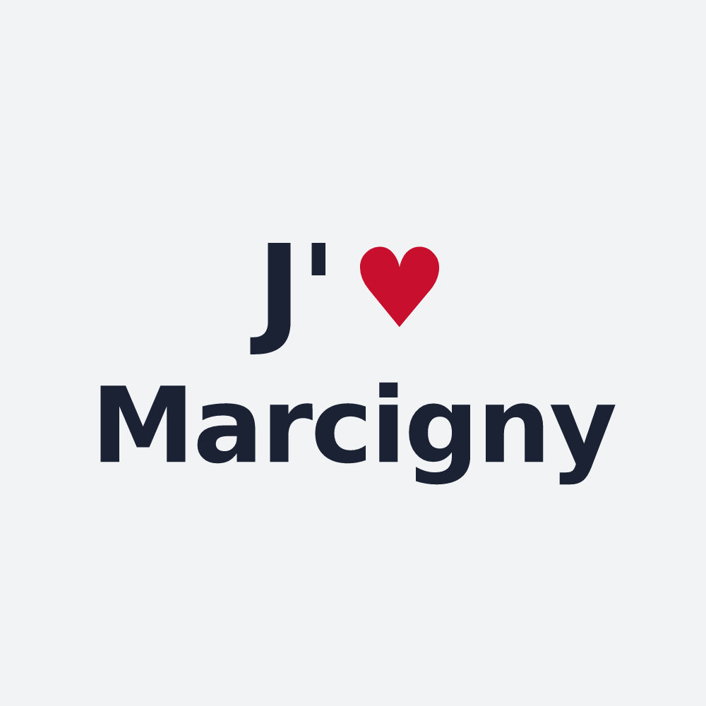 Poster personnalisé Marcigny — design J'aime Marcigny
