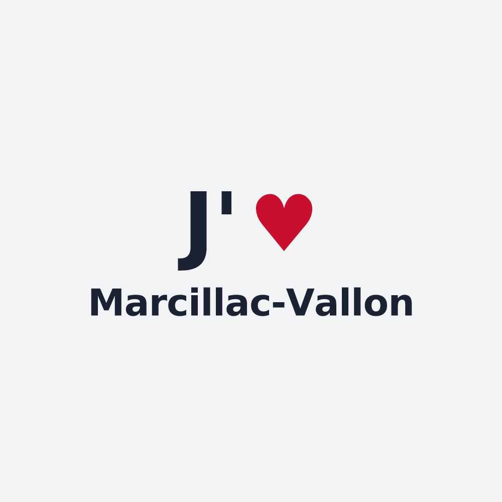Poster personnalisé Marcillac-Vallon — design J'aime Marcillac-Vallon