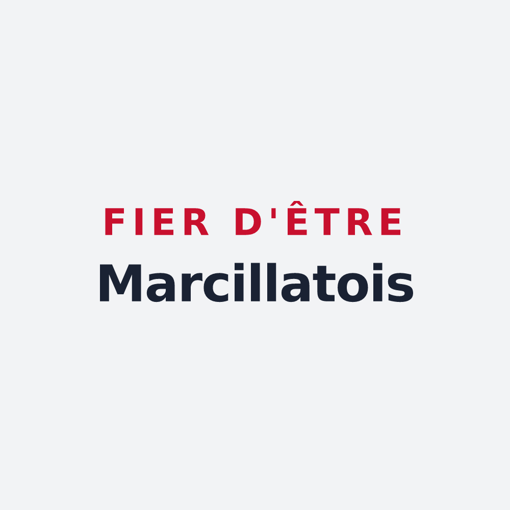 Poster « Fier d'être Marcillatois » — design pour Marcillat-en-Combraille