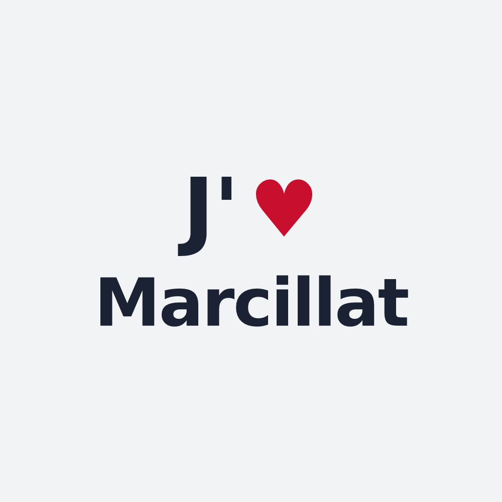 Poster personnalisé Marcillat — design J'aime Marcillat