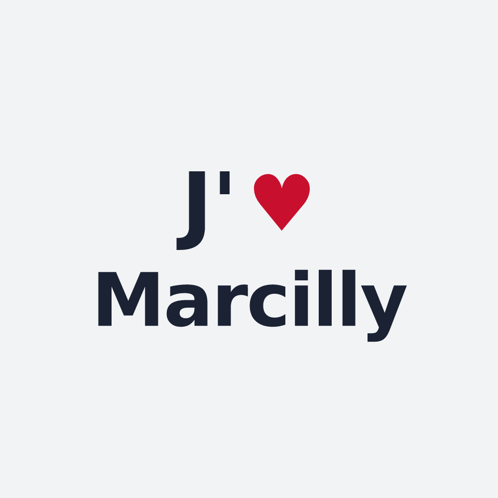 Poster personnalisé Marcilly — design J'aime Marcilly