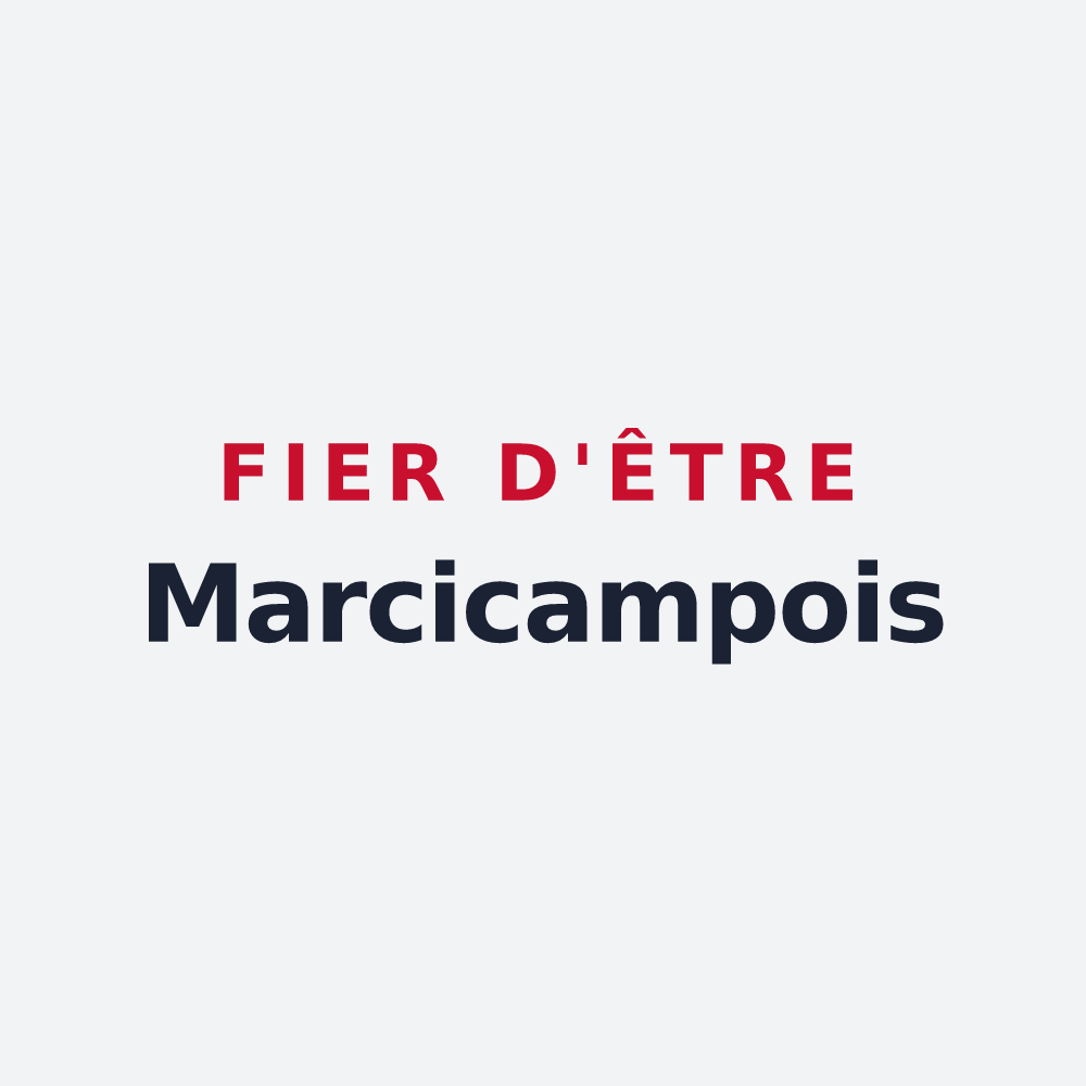 Poster « Fier d'être Marcicampois » — design pour Marcilly-la-Campagne