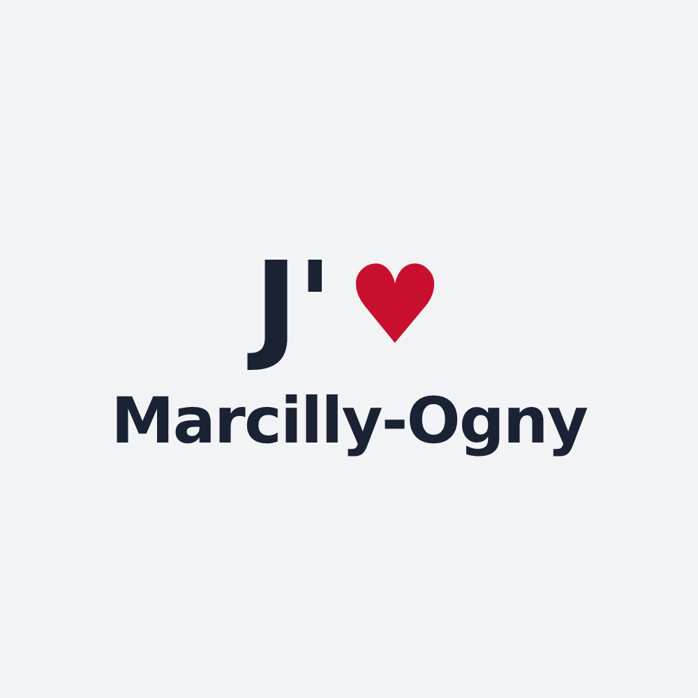 Poster personnalisé Marcilly-Ogny — design J'aime Marcilly-Ogny