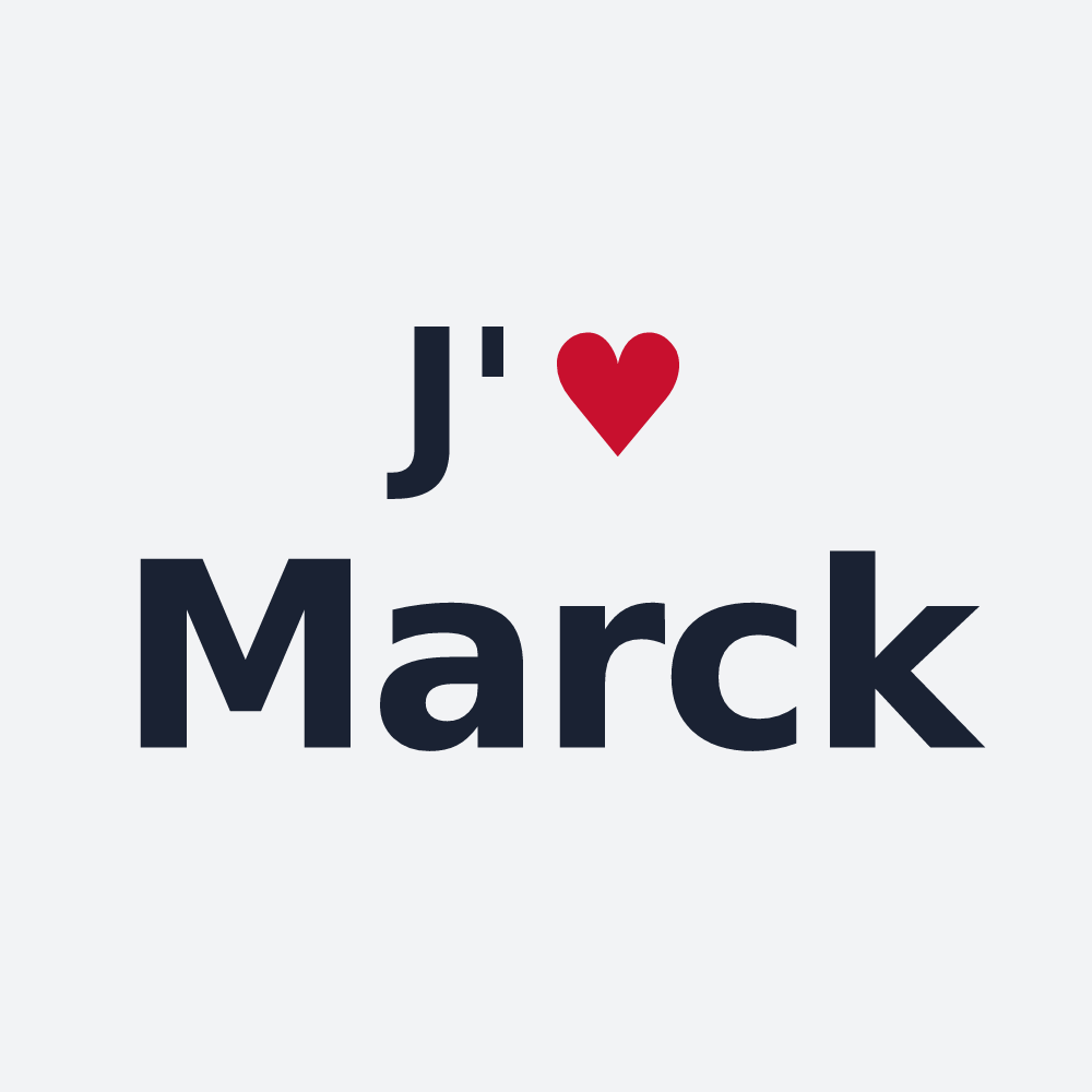 Poster personnalisé Marck — design J'aime Marck