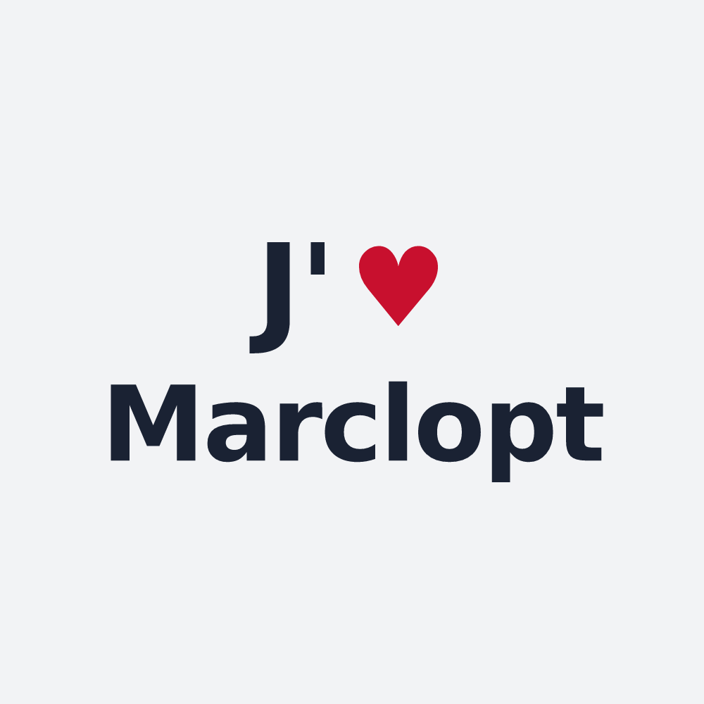 Poster personnalisé Marclopt — design J'aime Marclopt