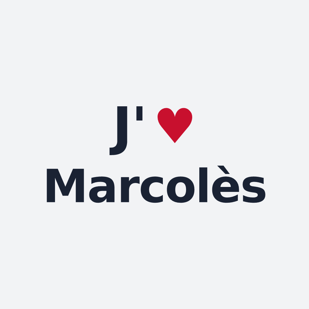 Poster personnalisé Marcolès — design J'aime Marcolès