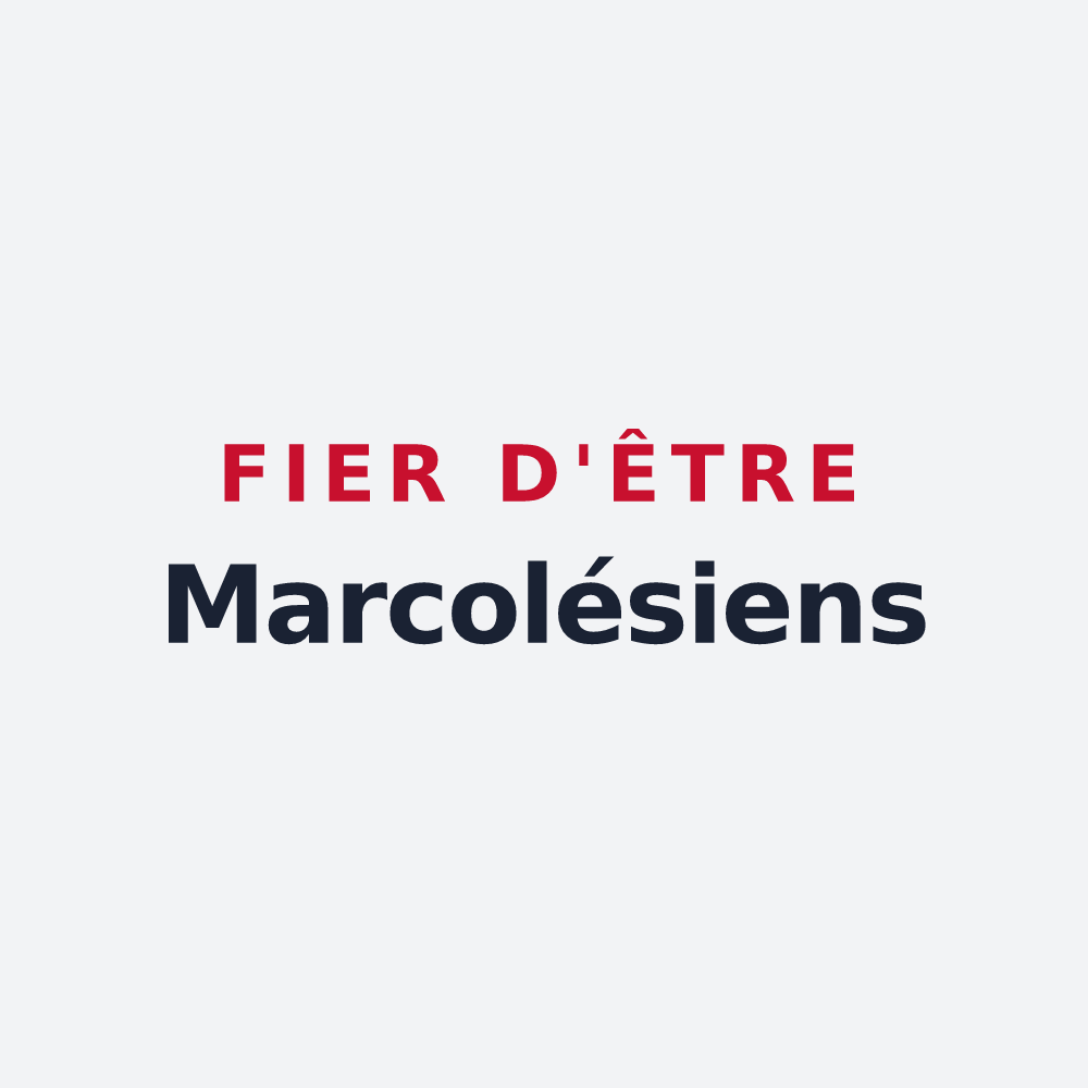 Poster « Fier d'être Marcolésiens » — design pour Marcolès