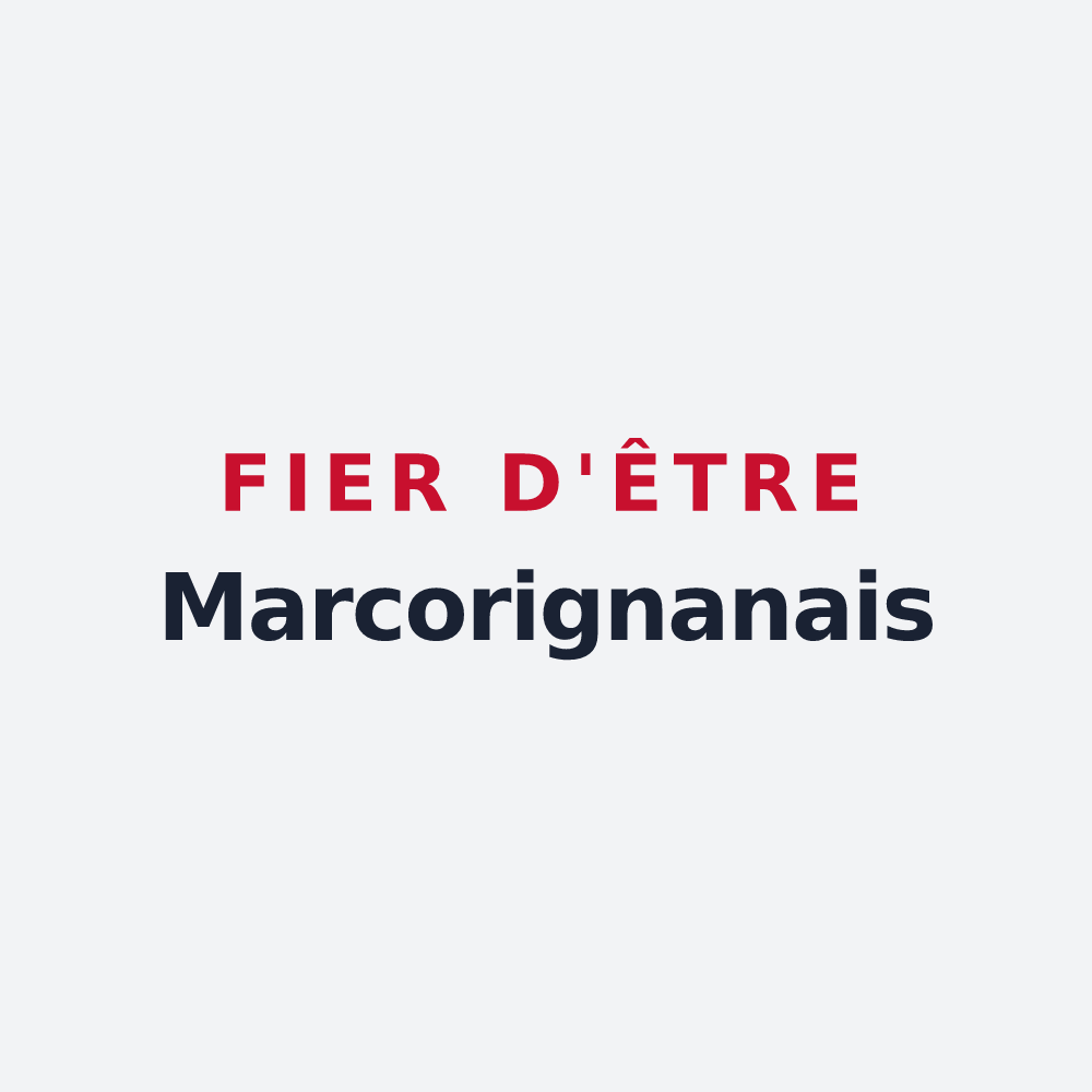 Poster « Fier d'être Marcorignanais » — design pour Marcorignan