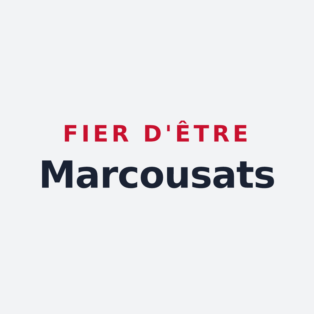 Poster « Fier d'être Marcousats » — design pour Marcoux