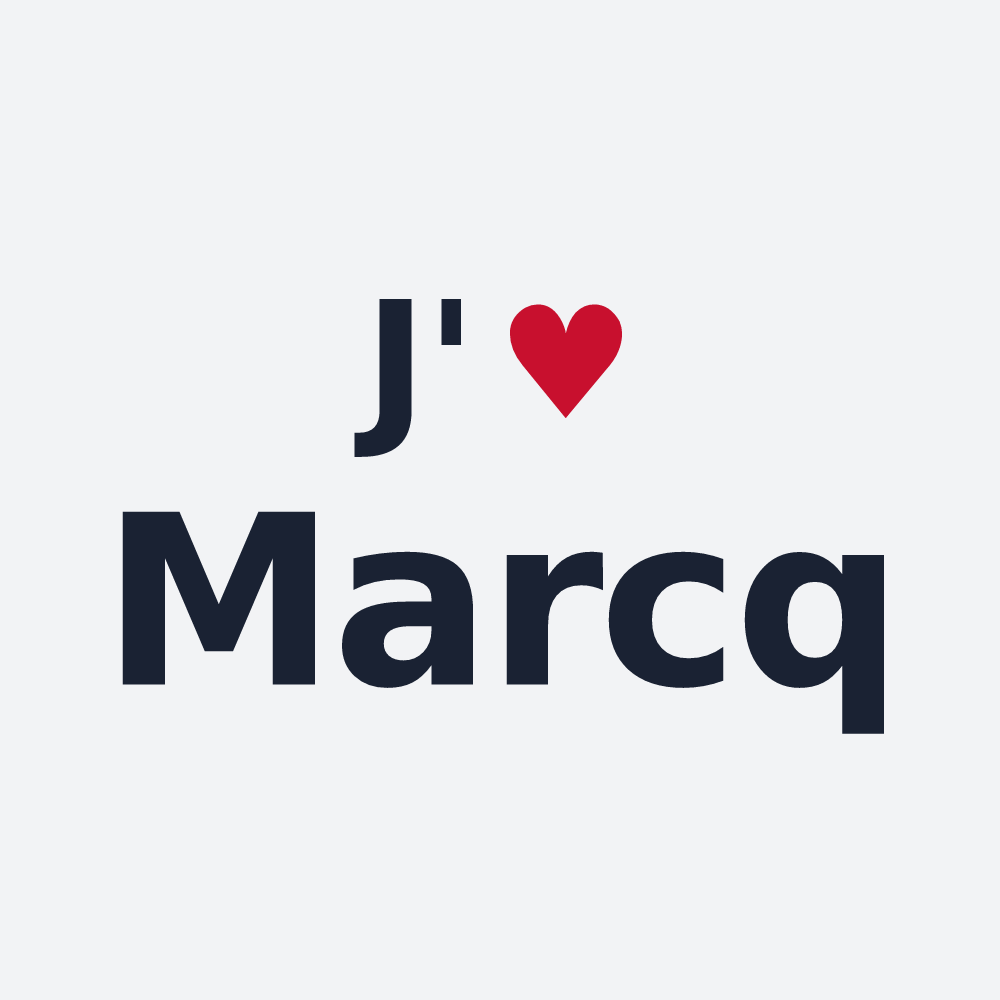 Poster personnalisé Marcq — design J'aime Marcq
