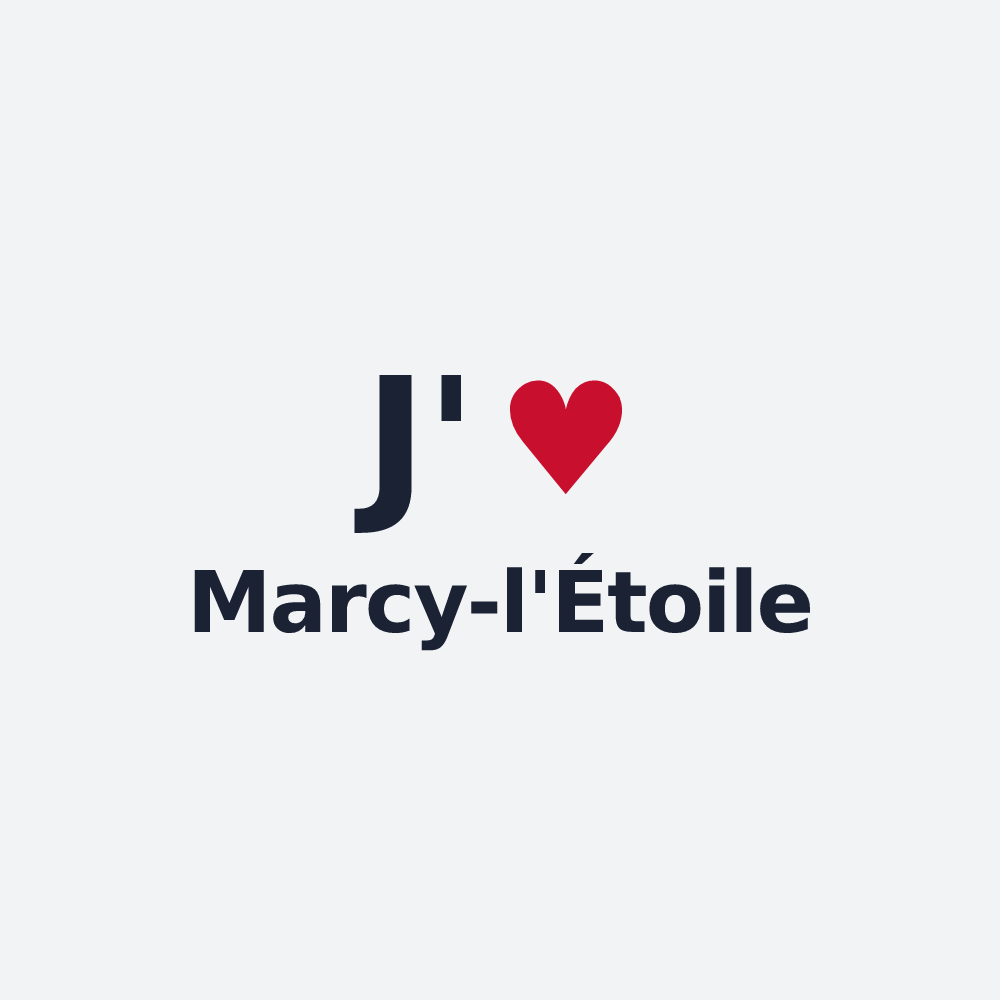 Poster personnalisé Marcy-l'Étoile — design J'aime Marcy-l'Étoile