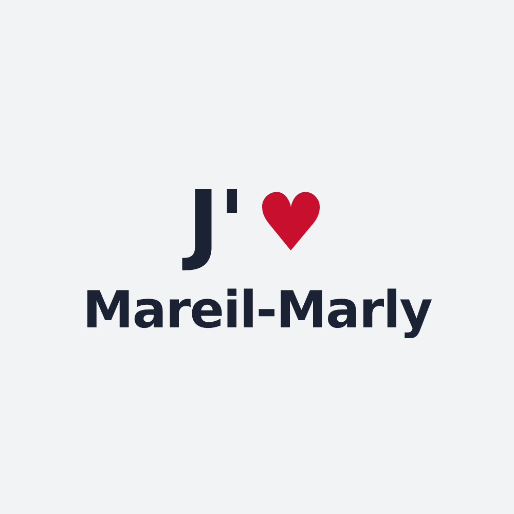 Poster personnalisé Mareil-Marly — design J'aime Mareil-Marly