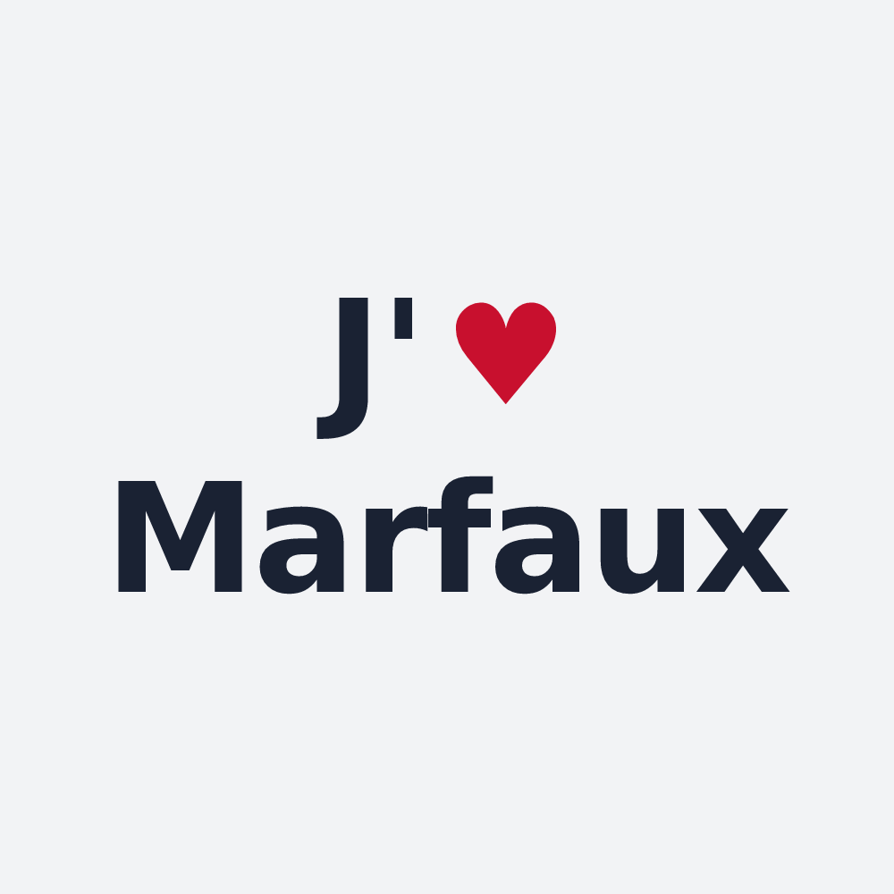 Poster personnalisé Marfaux — design « J'aime Marfaux » imprimé sur le poster