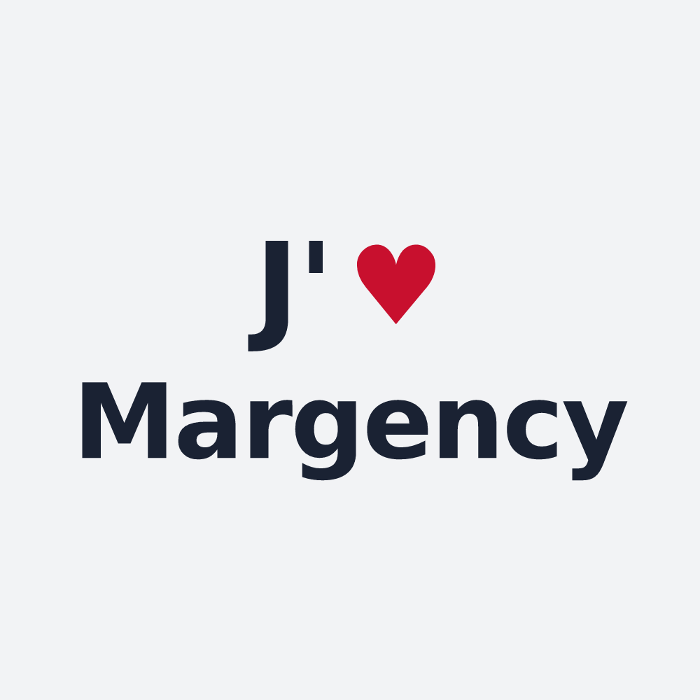 Poster personnalisé Margency — design J'aime Margency