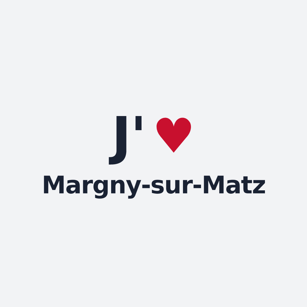 Poster personnalisé Margny-sur-Matz — design J'aime Margny-sur-Matz