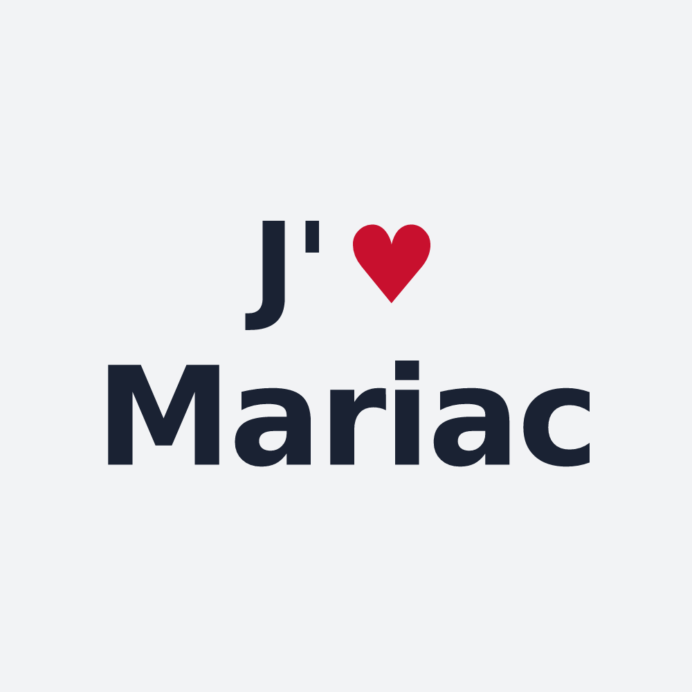 Poster personnalisé Mariac — design J'aime Mariac