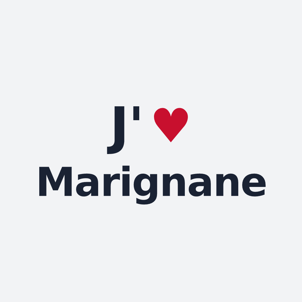 Poster personnalisé Marignane — design J'aime Marignane