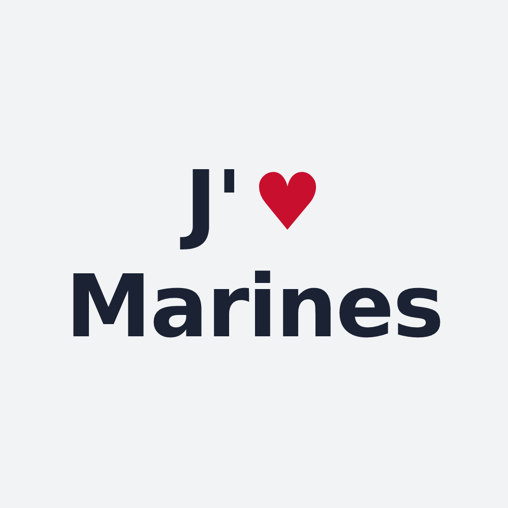Poster personnalisé Marines — design J'aime Marines