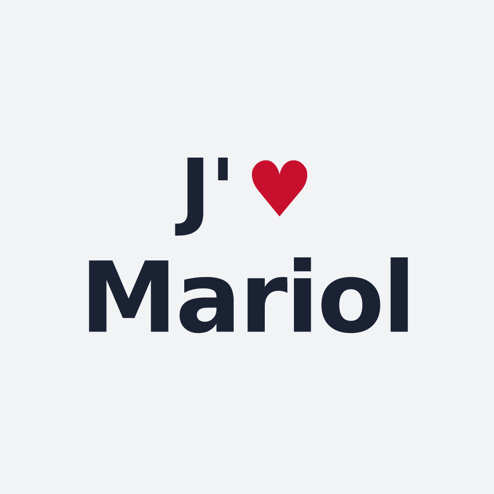 Poster personnalisé Mariol — design J'aime Mariol