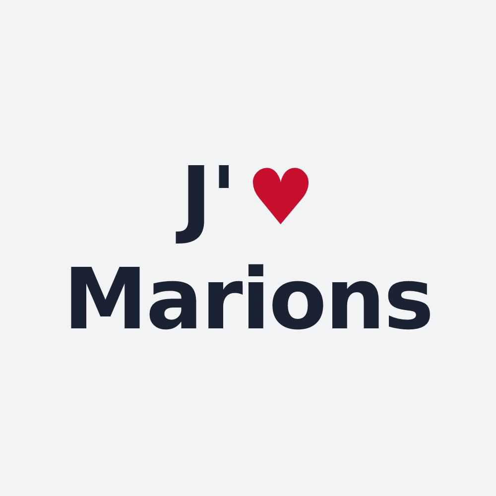 Poster personnalisé Marions — design J'aime Marions