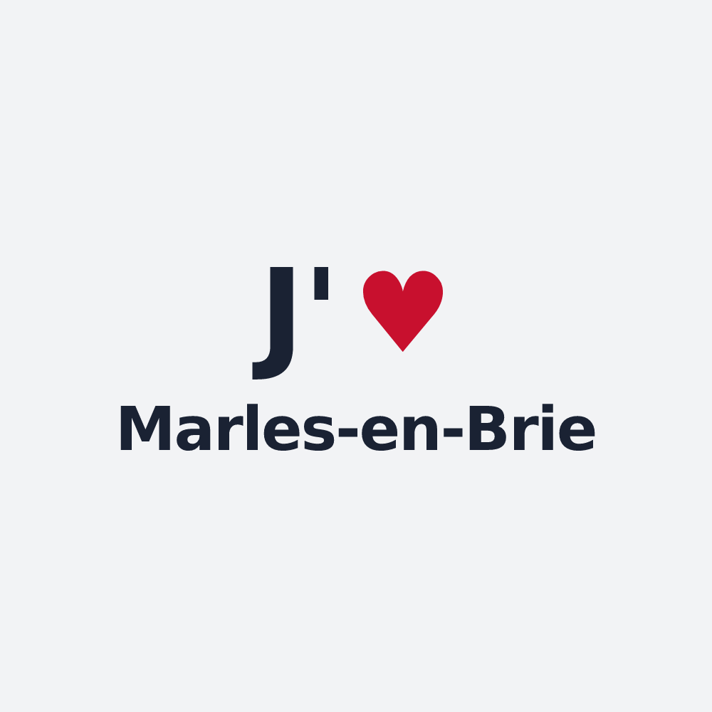 Poster personnalisé Marles-en-Brie — design J'aime Marles-en-Brie