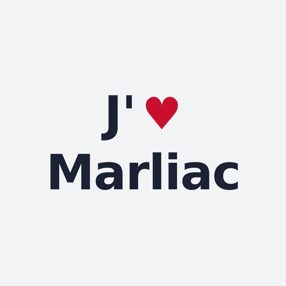 Poster personnalisé Marliac — design « J'aime Marliac » imprimé sur le poster