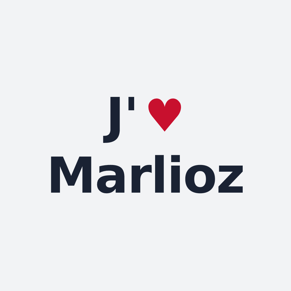 Poster personnalisé Marlioz — design J'aime Marlioz