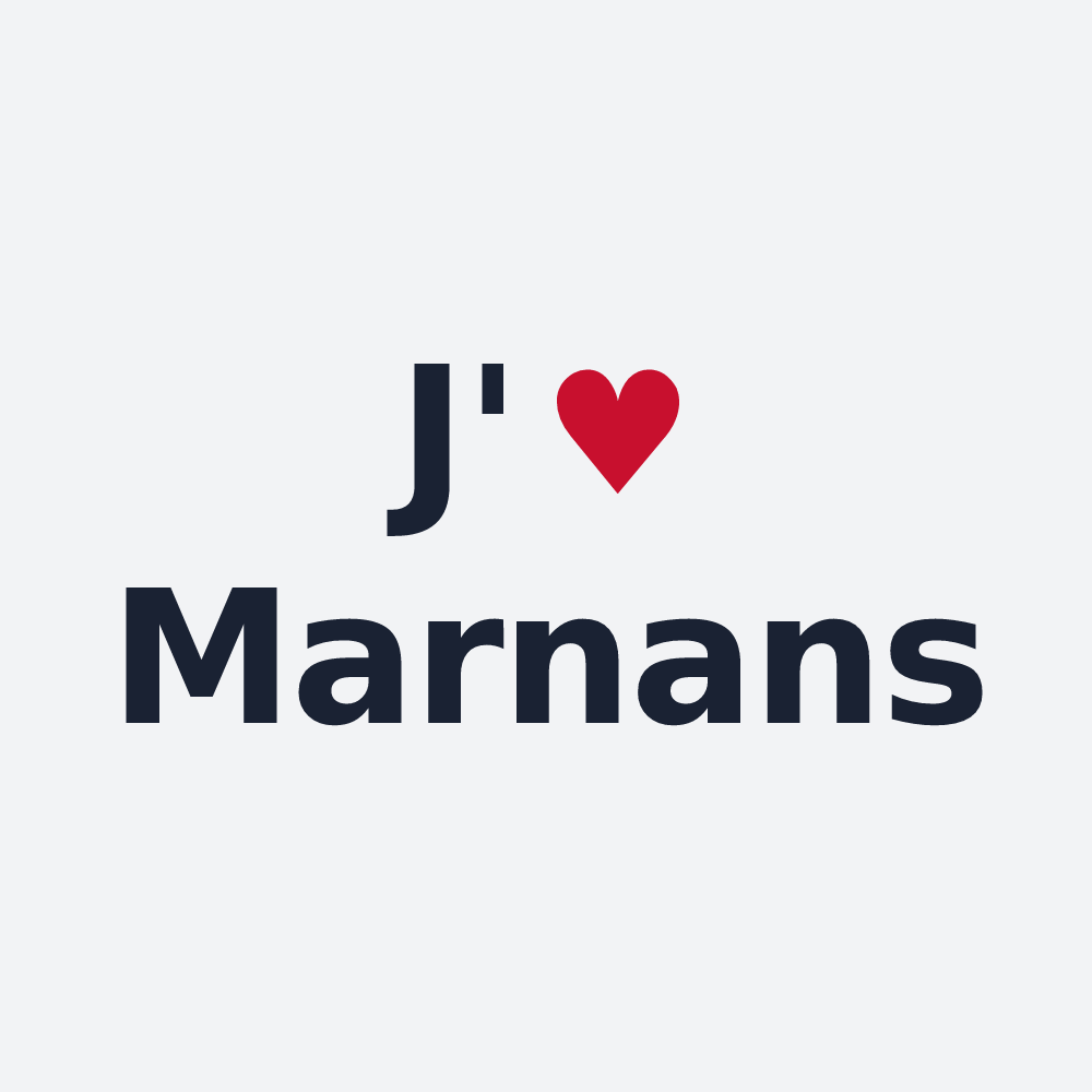 Poster personnalisé Marnans — design J'aime Marnans